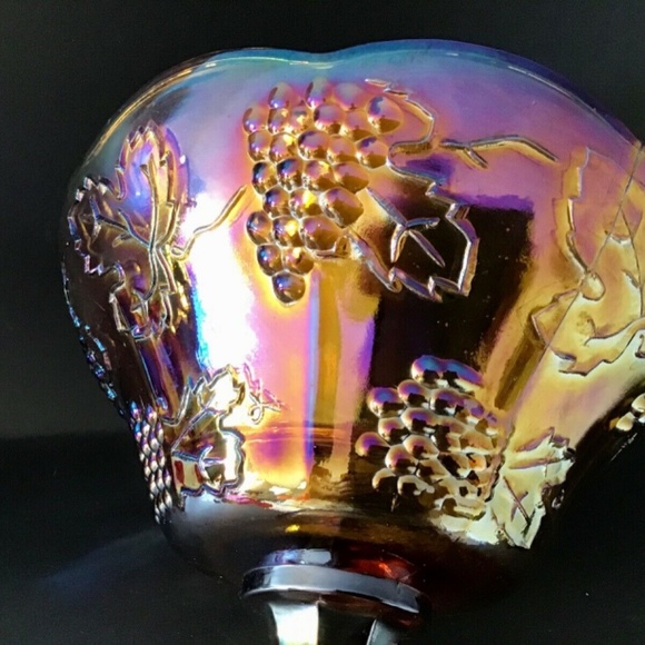 GRAPE & CABLE CARNIVAL GLASS - Picture 8 of 8